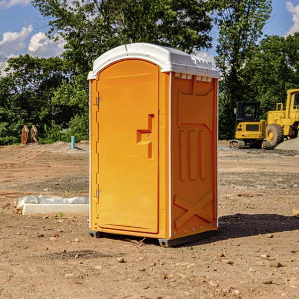 how often are the porta potties cleaned and serviced during a rental period in Shelby County Illinois